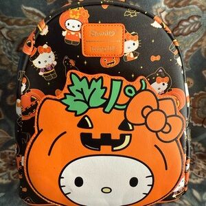 Loungefly Hello Kitty Halloween Backpack - Orange and Black